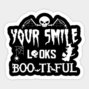 Halloween - Your smile looks bootiful Sticker